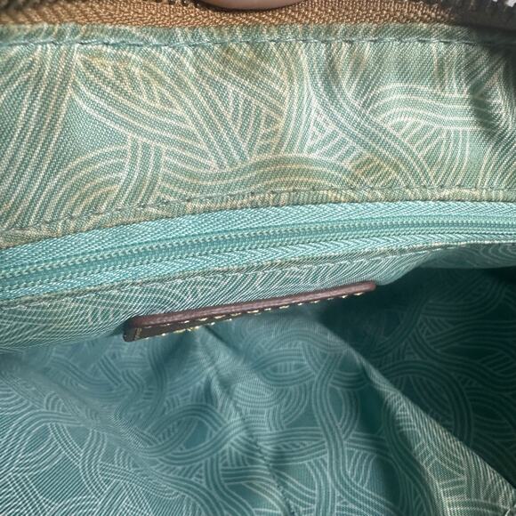 The Sak Leather adjustable Crossbody Bag Tan Braided Detail Tassel Boho Purse - Picture 8 of 12